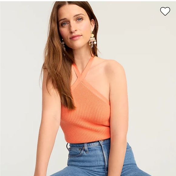 J. Crew Cotton-blend halter sweater-tank - Picture 2 of 3